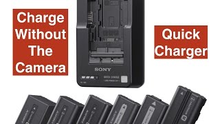 Charge your Sony batteries without the camcorder, Sony BC-QM1 battery charger