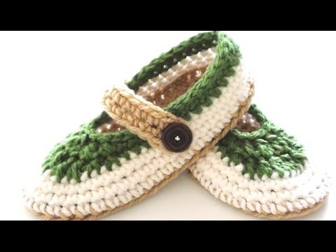 Crochet St. Patty Slapper Slippers - Part 4 - Band and Buttons - YouTube