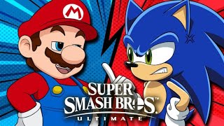 THIS PLUMBER IS GOING DOWN!! Sonic VS Mario! Super Smash Bros Ultimate