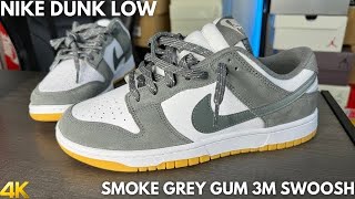 Nike Exclusive Release Nike Dunk Low Smoke Grey Gum 3M Swoosh On Feet Review