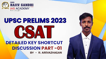 UPSC CSE Prelims CSAT 2023 Questions Shortcut Series Part-01 | 2023 Prelims | Mr Arivazhagan #csat