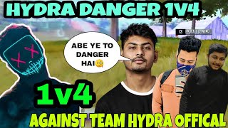 🧐Hydra Danger 1v4 Against Team Hydra Official In Tournament 🔥M.R yt