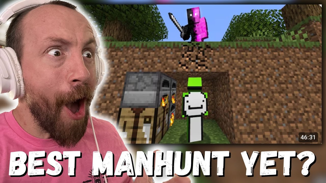 BEST MANHUNT YET!?! Dream Minecraft Speedrunner VS $100,000 Bounty Hunter (REACTION!!!) w/ Daquavis