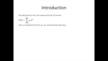 Polynômes partie 1 : Introduction