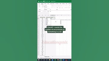 Excel counting tricks #excel #shortsfeed #viralvideo #viralshorts #trending #educationgenix #shorts