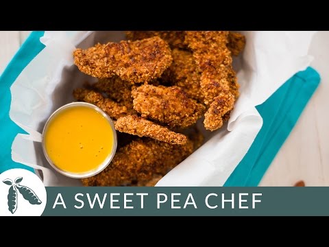 Almond-Crusted Baked Chicken Strips | A Sweet Pea Chef