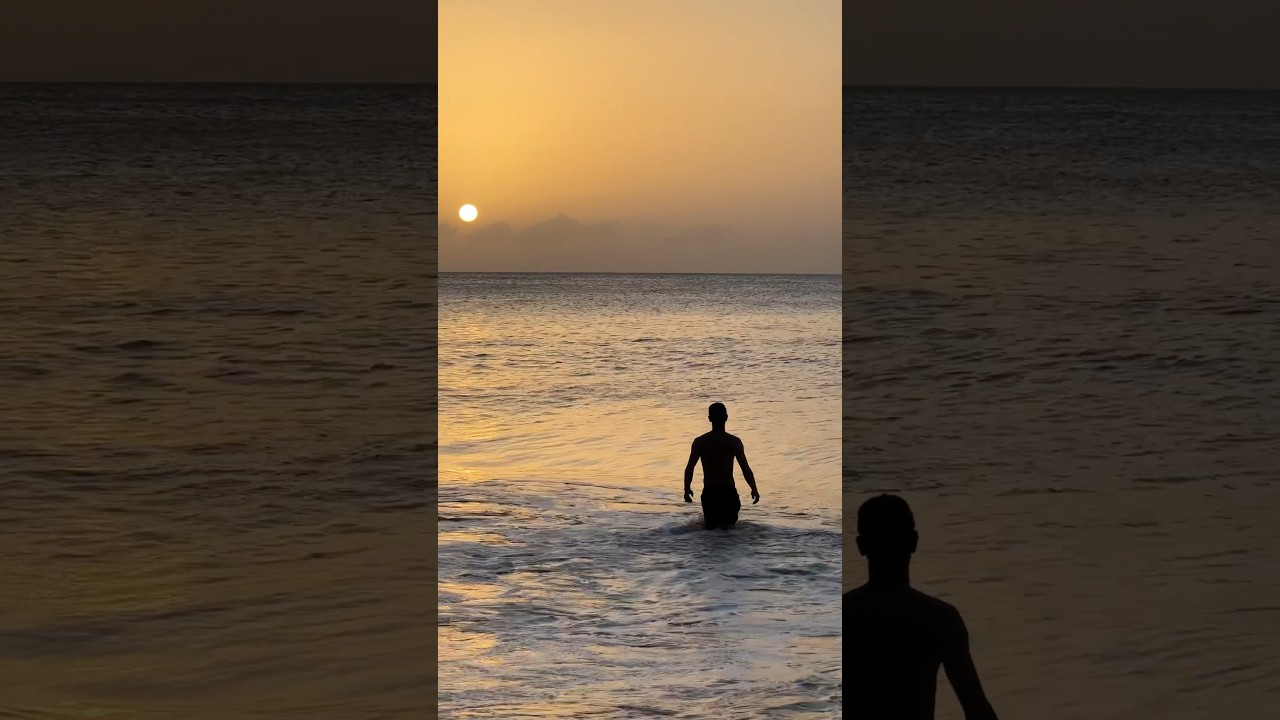 Sunset in Langley Resort Beach, Guadeloupe 🌴