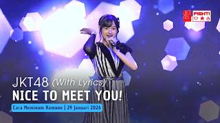 Download lagu JKT48 - Nice to Meet You! (Anindya, Gendis, Greesel, Muthe, Nachia) | CMR 29 Januari 2026