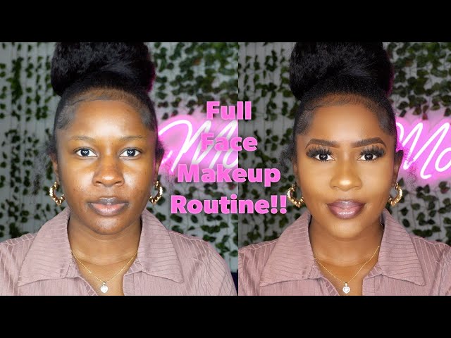 Full Face Makeup Routine For Brown Skin