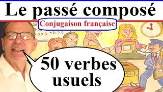 50 verbes conjugués au passé composé et exemple de phrase : cm1 cm2 fle