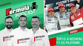 Podcast: TOP10 - Kedvenc F1-es pilóták