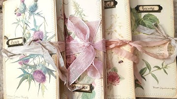 Edith Holden Flip Through -  Altered File Folder - Country Diary of an Edwardian Lady - Junk Journal