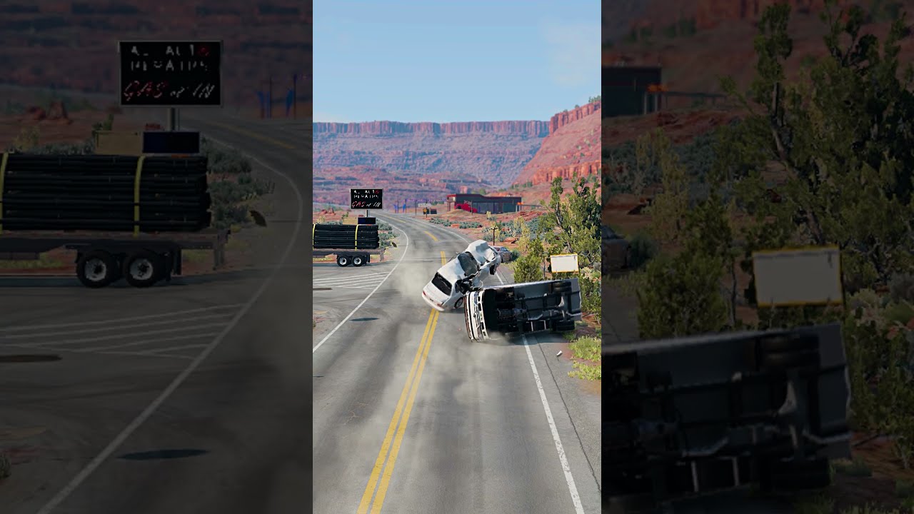Realistic Highway Car Crashes 11