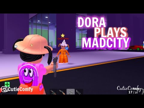 Dora Plays Madcity Ii Roblox Youtube - roblox dora