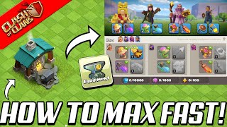 How to Max Hero Equipment Fast - Best Way to Use Blacksmith in Clash of Clans