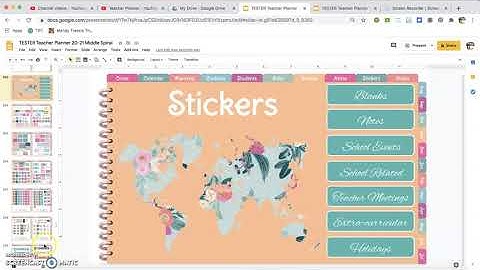 Using Stickers in Google Slides - Digital Teacher Planner