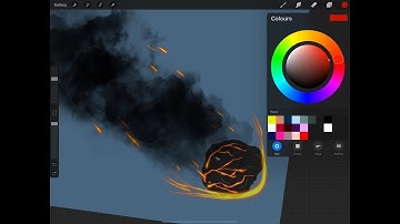 asteroid drawing in procreate than making it animated // iPad Pro fast and simple