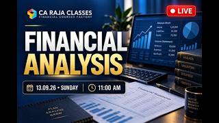LIVE Workshop on Financial Analysis | CA Raja Classes |