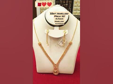 22karat Gold Jewellery Mala set Necklace #bahrain #gold #Al Taqwa ...