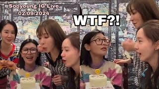 Sooyoung Chaotic IG live [Tiffany, Yuri, & YoonA] 🤣 02/09/2024