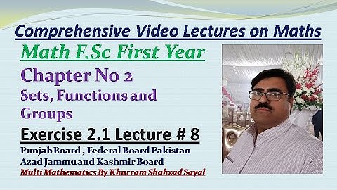 Sets, Representation of Sets, Equal Sets, Equivalent Sets, Math FSC Part 1st, Ch 2 Ex 2.1 Lec 8