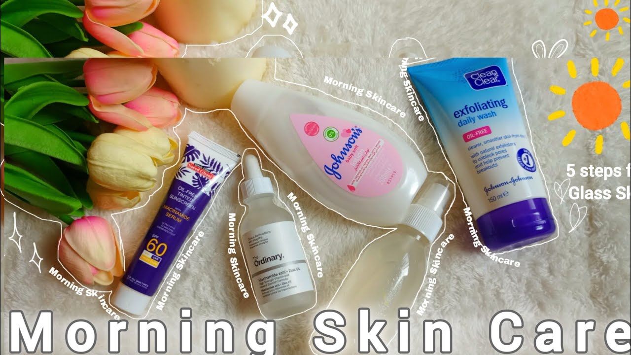 My morning skincare routine for acne marks and open pores - YouTube