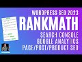 Rankmath 2023 settings and google search console and ga4 set up and home page seo keyword tips