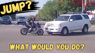 How to DODGE A CAR on a Motorcycle