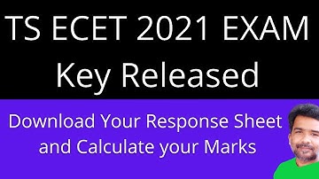 TS ECET 2021 key paper | TS ECET 2021 key | TS ECET 2021 exam key  | TS ECET 2021 response sheet