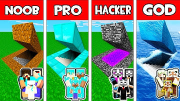 Minecraft - NOOB vs PRO vs HACKER vs GOD : SECRET FAMILY BUNKER in Minecraft Animation