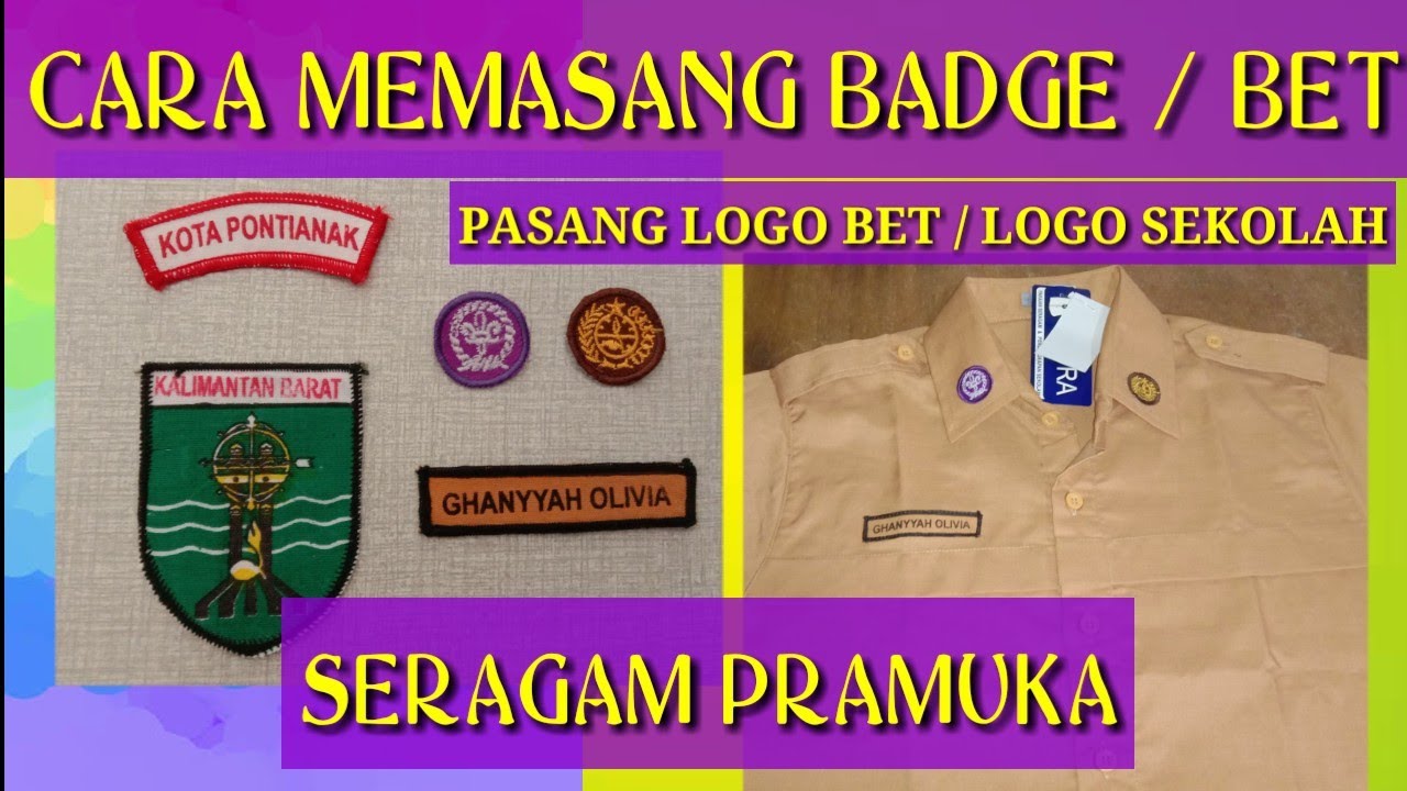 Letak Badge Pramuka Smp