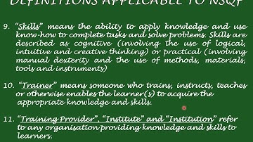 Interpret NSQF and QP (Unit12)