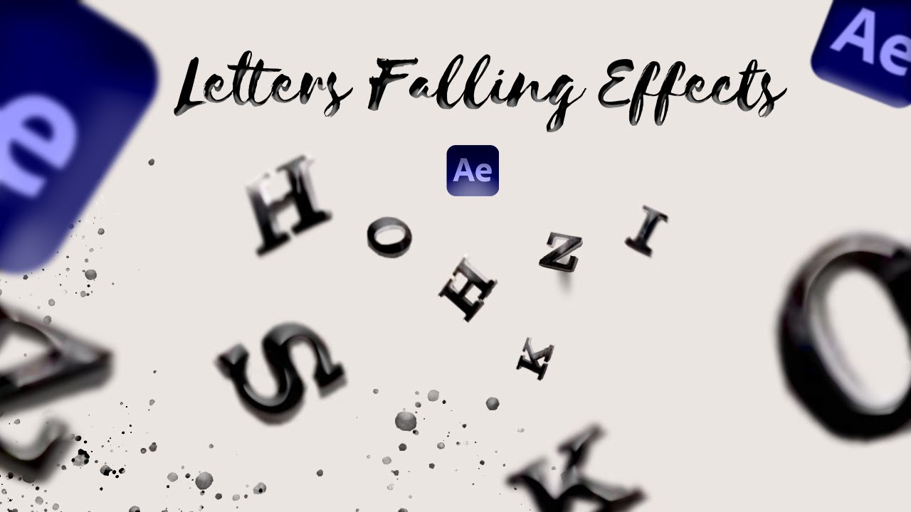 Falling Letters Filter LETTERS FALLING TUTORIAL | AFTER EFFECTS | MALAYALAM - YouTube
