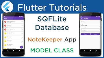 Flutter SQFLite tutorial: Create Model Class to map SQLite Database Table #4.6