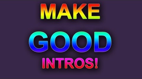 How To Make An Intro For YouTube With Sony Vegas 2016 Intro Tutorial!