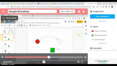 Inserting audio or video directions into Google Slides