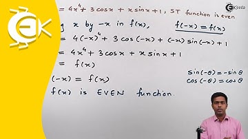 Problem No.2 Based on Concept of Even and Odd Functions | Ekeeda.com