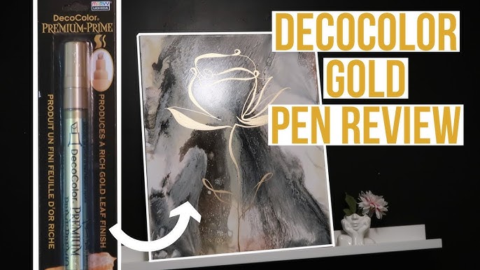 The Best Gold Leaf Metallic Paint Marker Ever!  DecoColor Premium Gold  Paint Marker Product Review 