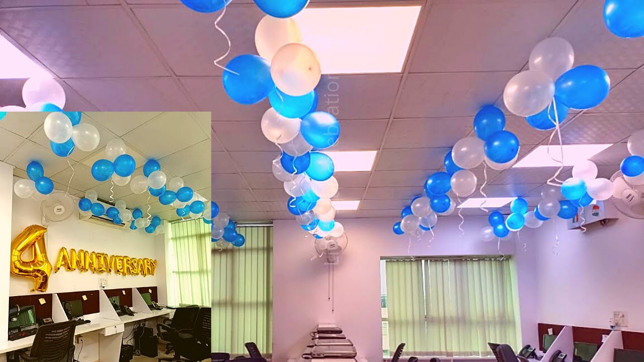 Office balloon decoration ideas | office balloon decoration | Pune ...
