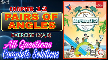 Pairs of Angles | Class 7 Mathematics | Chapter 12 All solutions