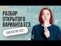 Разбор открытого варианта ЕГЭ   | БИОЛОГИЯ ЕГЭ | Лина Клевер