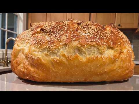 Never Buy Bread Again | 4-Ingredient No-Knead Bread at Home!