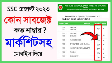 লিখিত ও MCQ তে কত নাম্বার পেয়েছেন ! Ssc মার্কসহ রেজাল্ট দেখার নিয়ম ২০২৫ / Marksheet show result