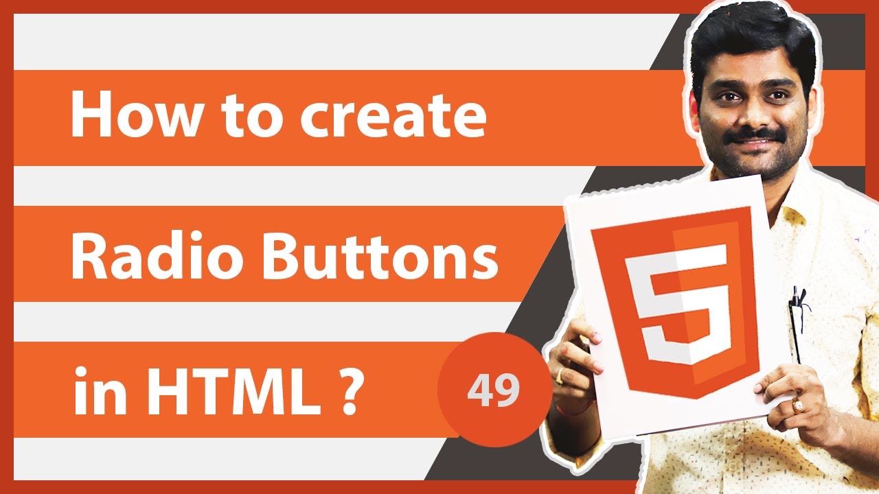 ปุ่ม html  New Update  HTML Tutorial 49 - HTML radio button tutorial | HTML Radio buttons