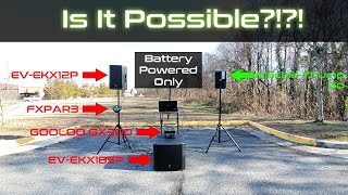 Portable DJ Setup with Battery Backup to  Power a Pro Level SUB, MAIN TOP, and LIGHT(S)???