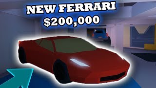 Hey guys, on this vieo i am buying the new ferrari and it was for
200,000 dolars in roblox jailbreak car si quite fast so think its a
good thing t...