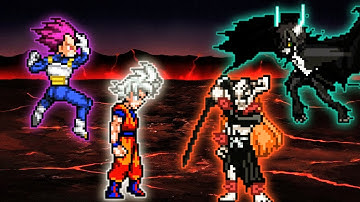 Vegeta DBS V2 OP(All Form) & Goku DBS 3.5 OP VS Ichigo V5 OP(All Form) & Ulquiora OP in Mugen Jus