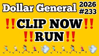 2026#233🏃‍♀️🏃🏿‍♀️💨Dollar General Couponing‼️CLIP NOW‼️RUN‼️MUST WATCH👀👀
