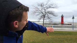 Strong winds create incredible Lake Michigan waves