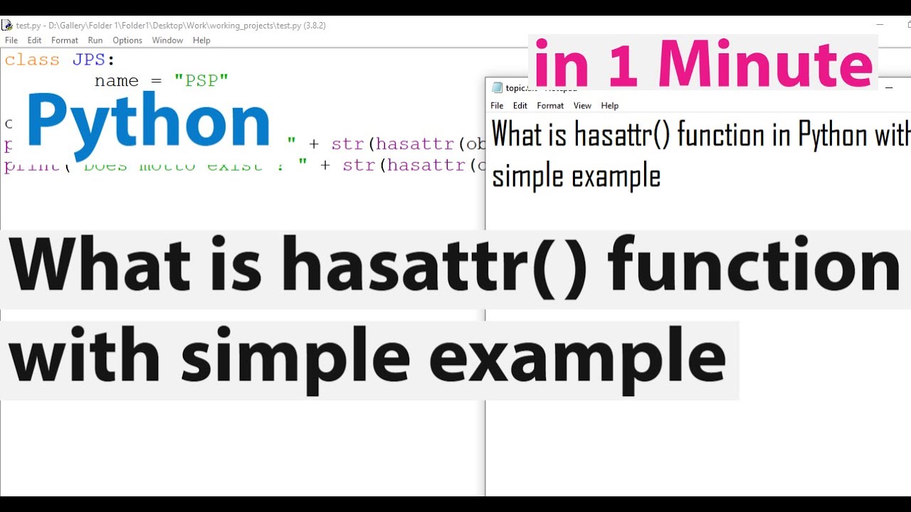 What is hasattr() function in with simple example in Python YouTube